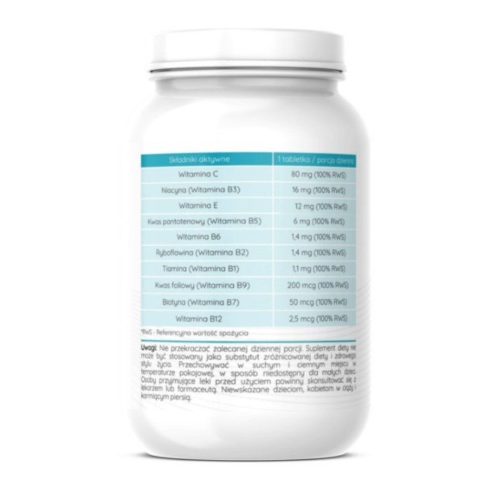 B complex Energy B1,B2,B3,B5,B6,B12,Biotyna 90 tabletek Herbalab